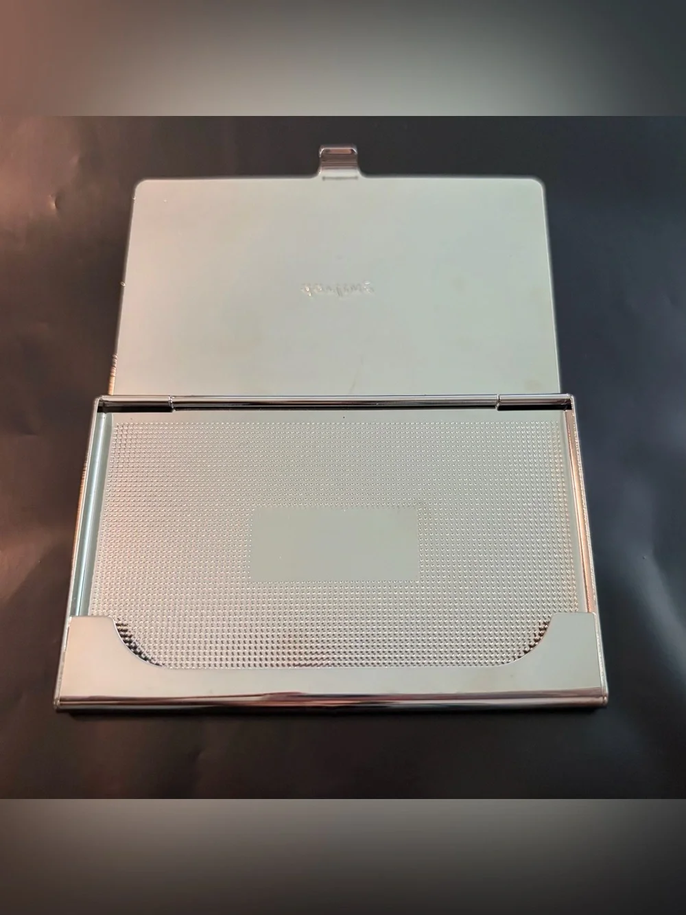 Silver Kate Spade 'darling' Metal Business Card Holder